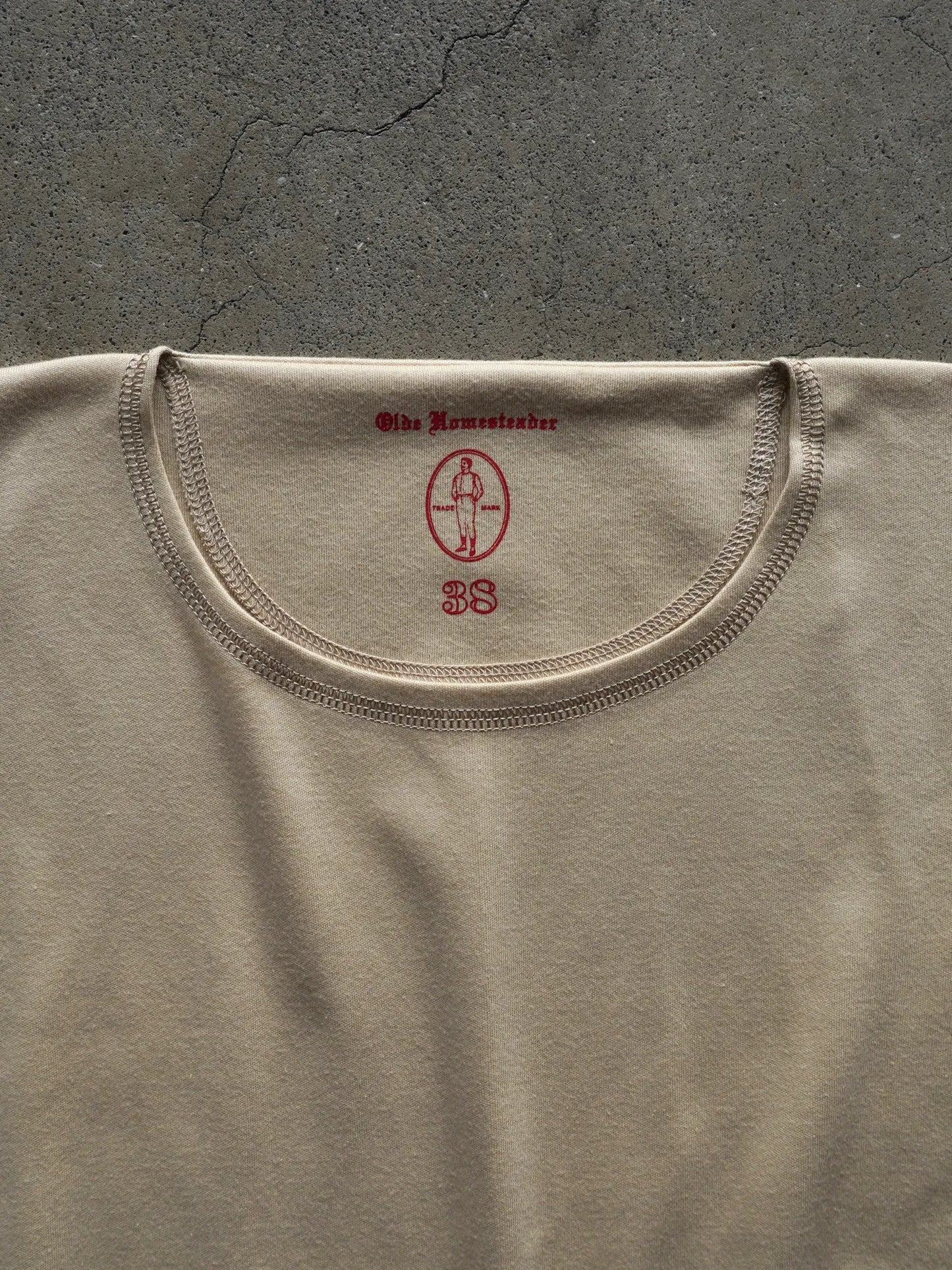 OLDE HOMESTEADER | INTERLOCK CREWNECK L/S CHAMPAGNE