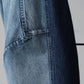 Nomàt | Two-tone Denim Curved Pants Sax Blue