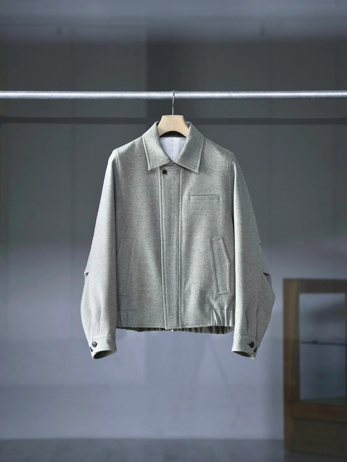 IRENISA | FRY-FRONT ZIP-UP BLOUSON GRAYGE