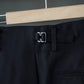 IRENISA | NO-TUCK SLIM TROUSERS BLACK