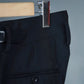 IRENISA | NO-TUCK SLIM TROUSERS BLACK
