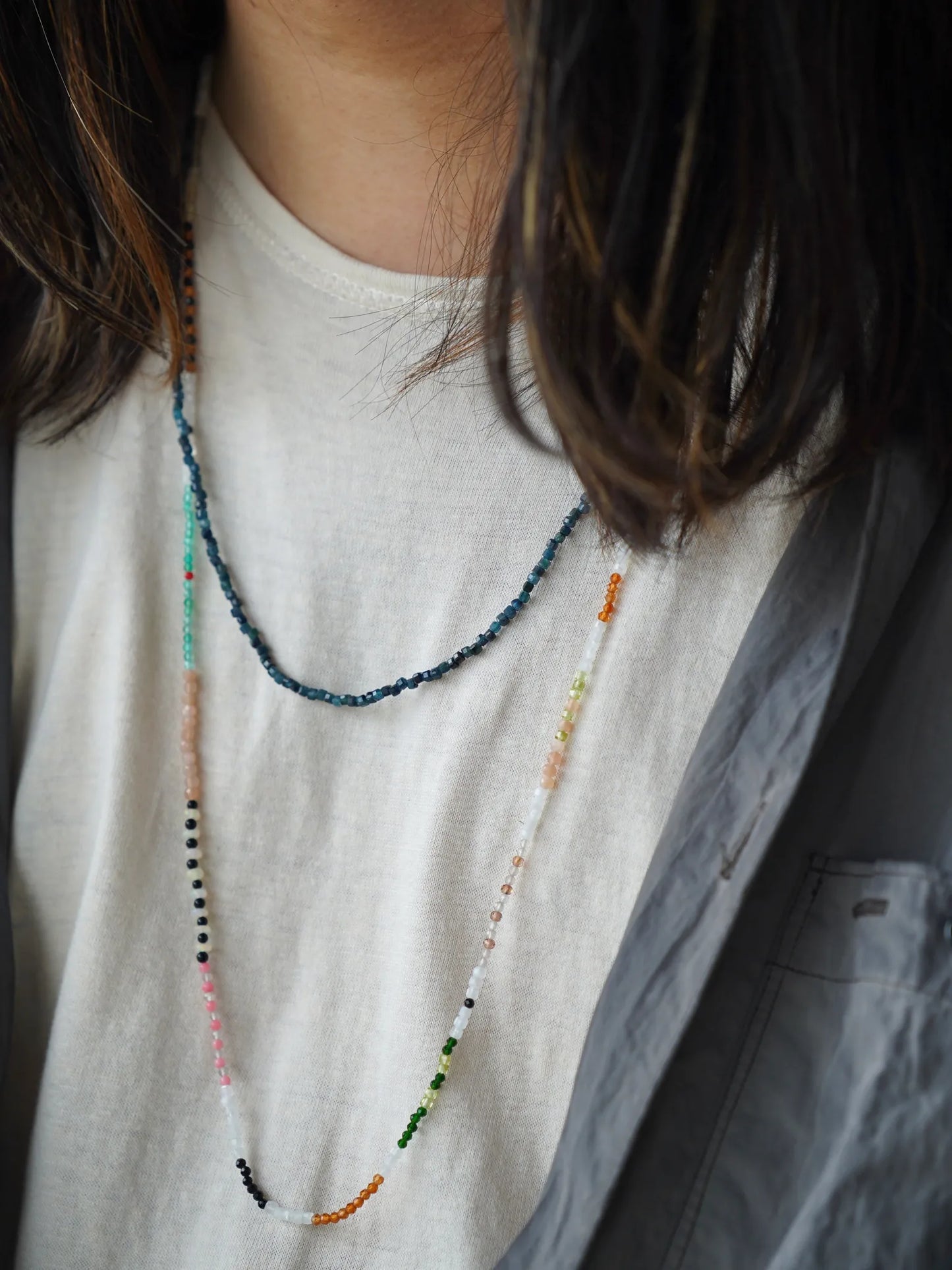 stones stone zoo | necklace -multi 2 with opal-