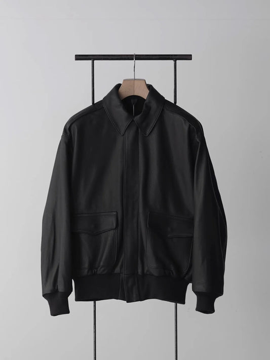 COMOLI | シープスキン A-2ジャケット BROWN