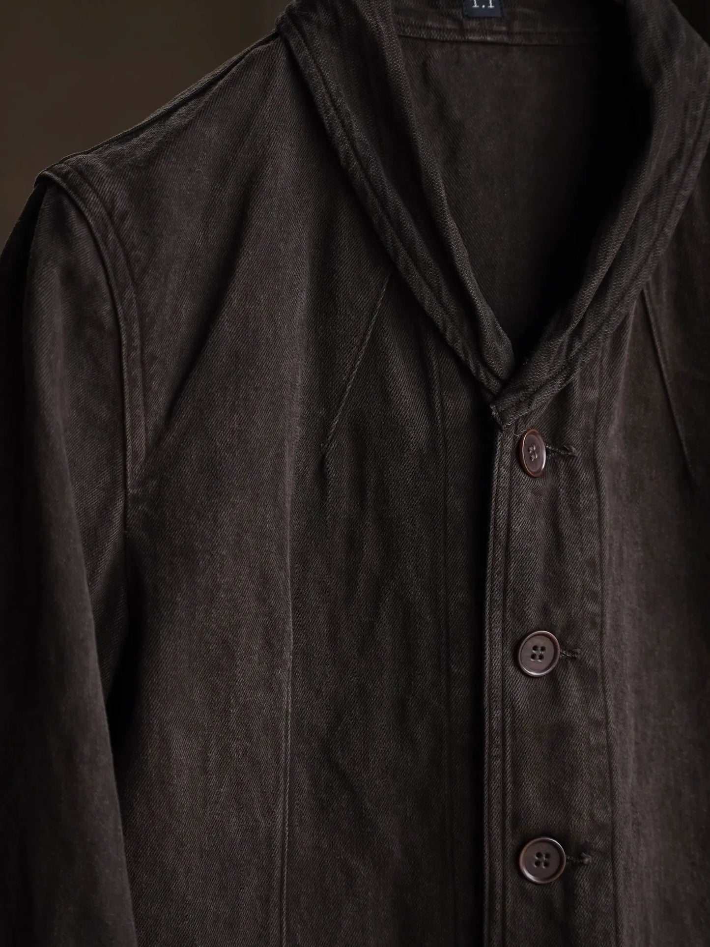 T.T | LOT.327 MODIFIED SHAWL COLLAR JACKET Mud Dyed Brown