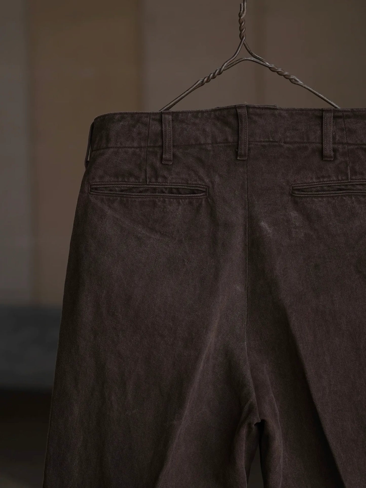 T.T | LOT.221 FIELD TROUSERS Mud Dyed Brown