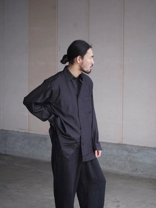 COMOLI | ウールシルク コモリシャツ BROWN