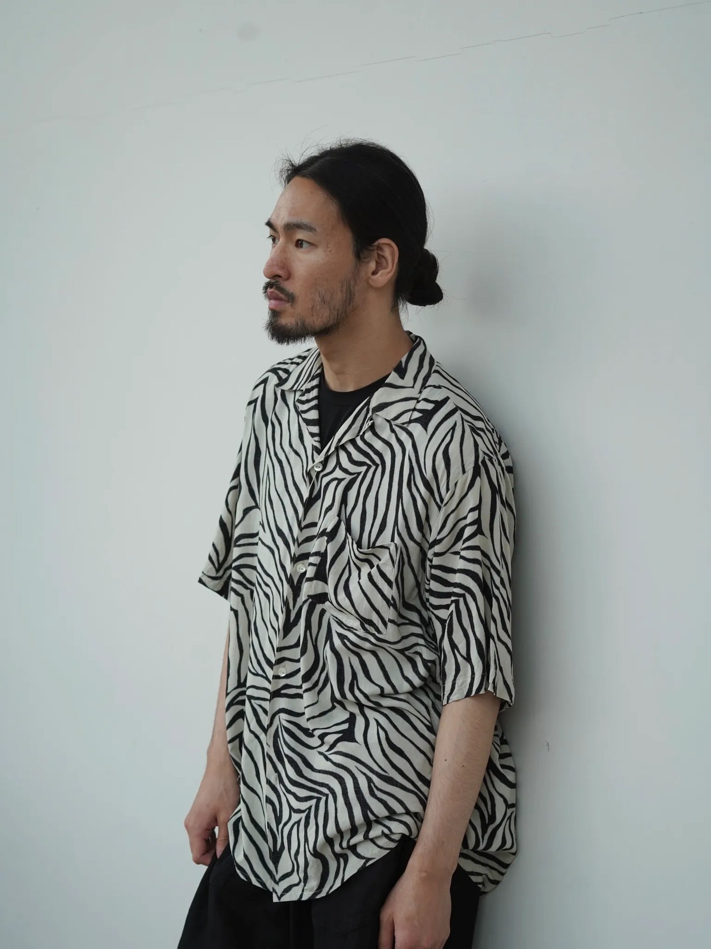 COMOLI | ZEBRA 半袖オープンカラーシャツ ZEBRA