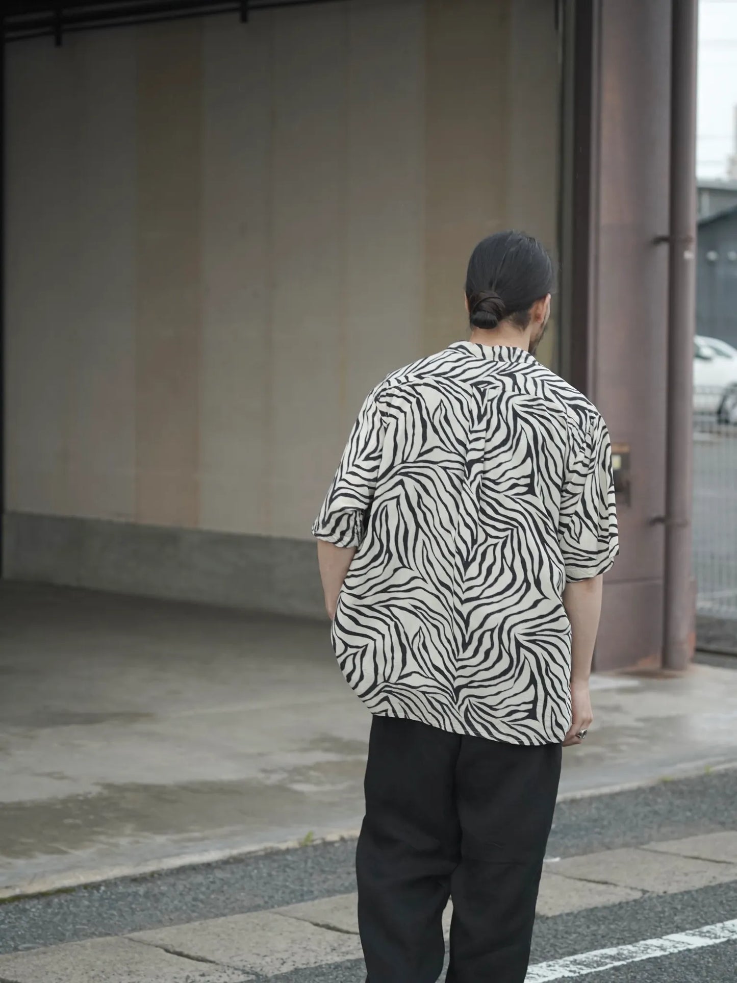 COMOLI | ZEBRA 半袖オープンカラーシャツ ZEBRA