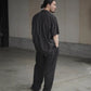 COMOLI | ウールシルク 半袖オープンカラーシャツ BROWN