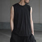 COMOLI | THIN コットン ノースリーブ BLACK