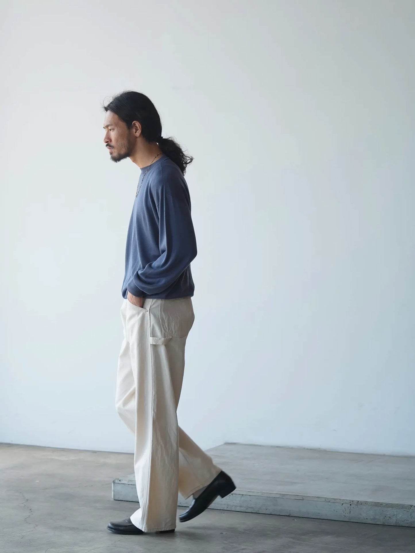 Olde H & Daughter | SILK PLAIN STITCH CREW L/S CANDIED VIOLETS