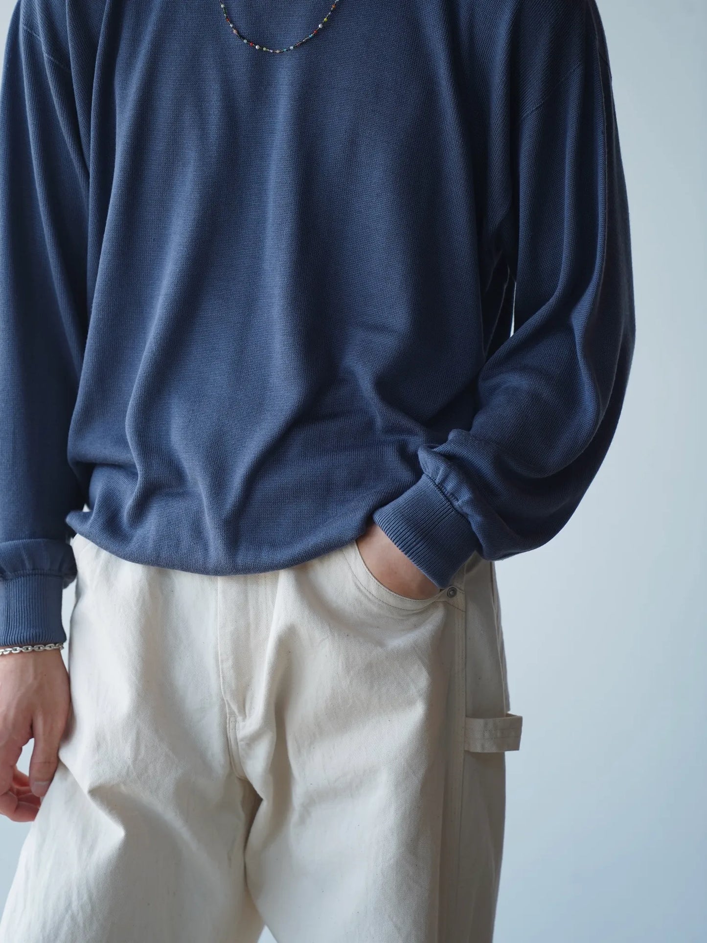 Olde H & Daughter | SILK PLAIN STITCH CREW L/S CANDIED VIOLETS