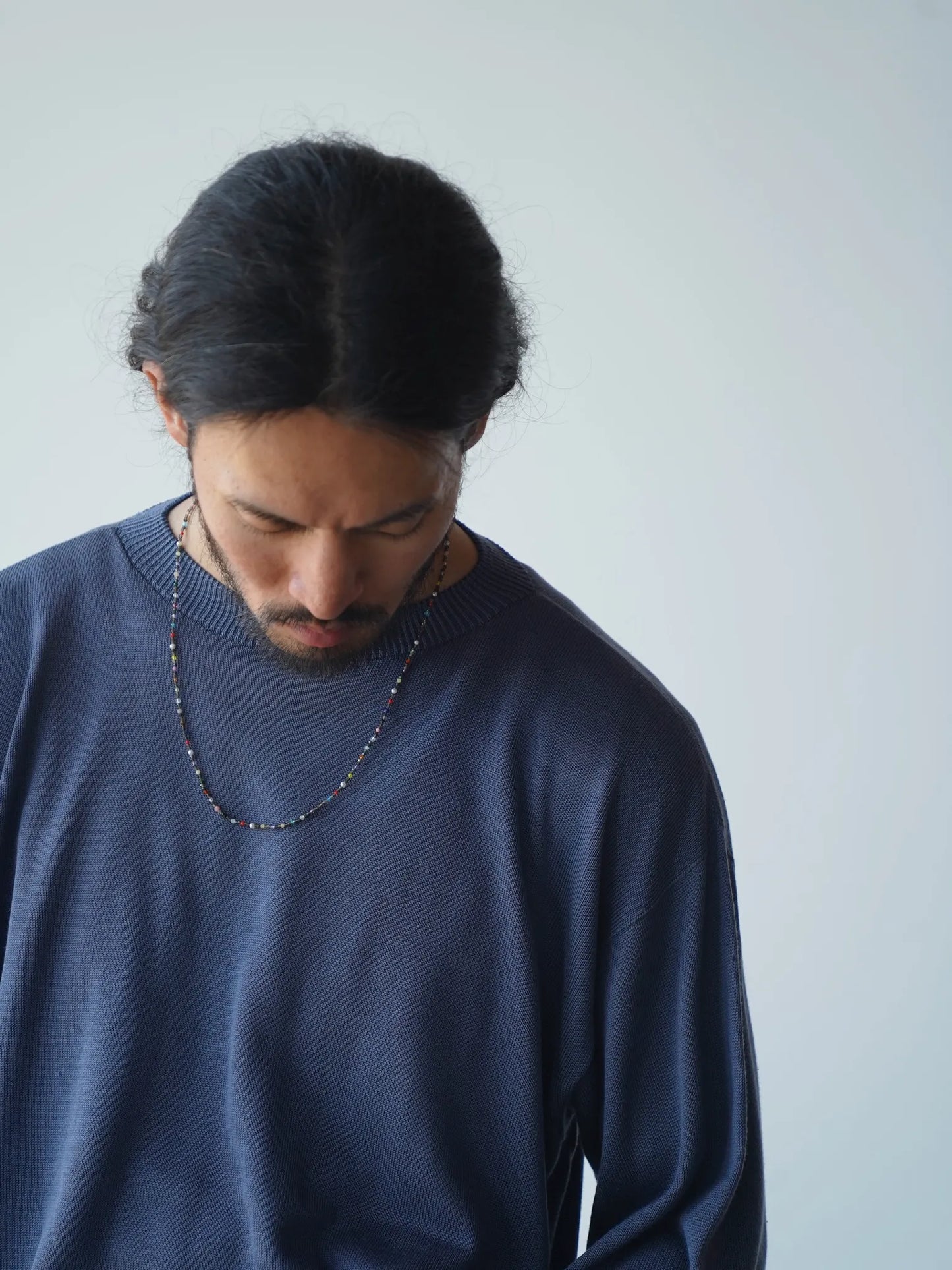 Olde H & Daughter | SILK PLAIN STITCH CREW L/S CANDIED VIOLETS