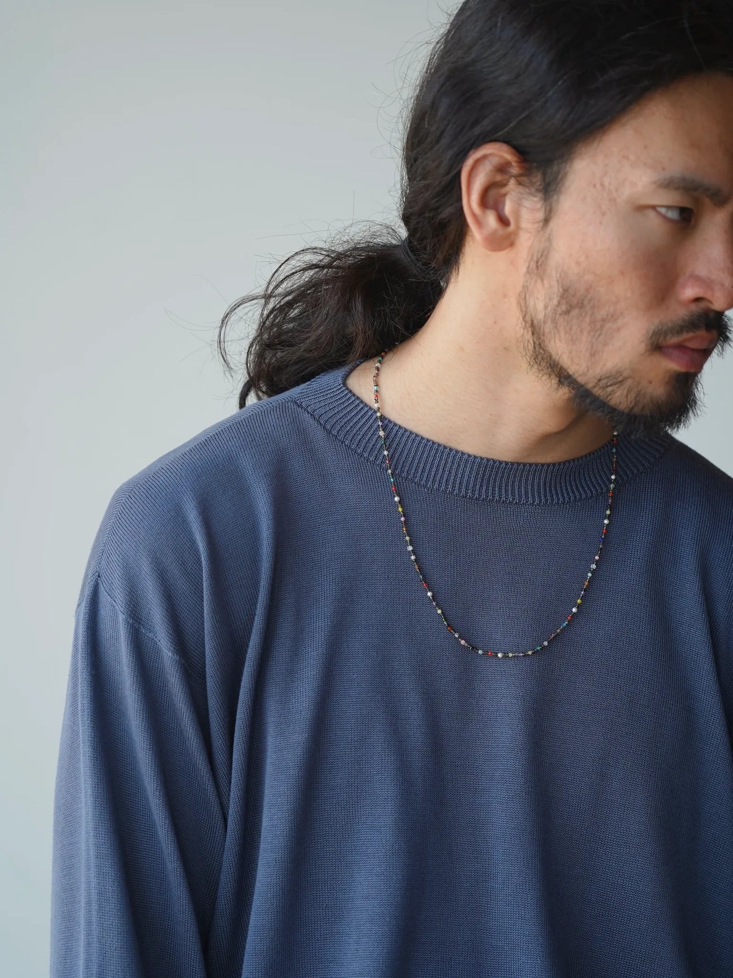 Olde H & Daughter | SILK PLAIN STITCH CREW L/S CANDIED VIOLETS