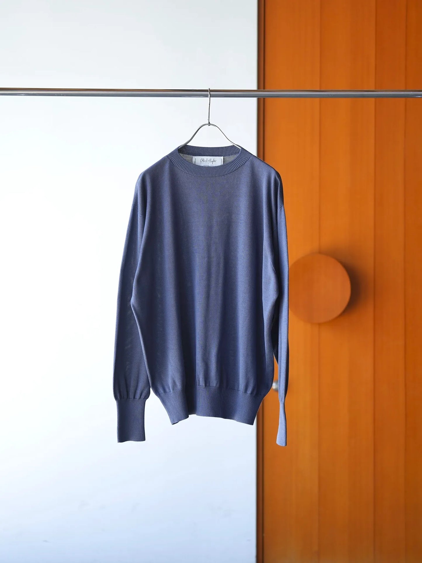 Olde H & Daughter | SILK PLAIN STITCH CREW L/S CANDIED VIOLETS
