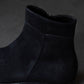 Post Production | Side Zip Boots [Waxed Ezojika Suede] Black