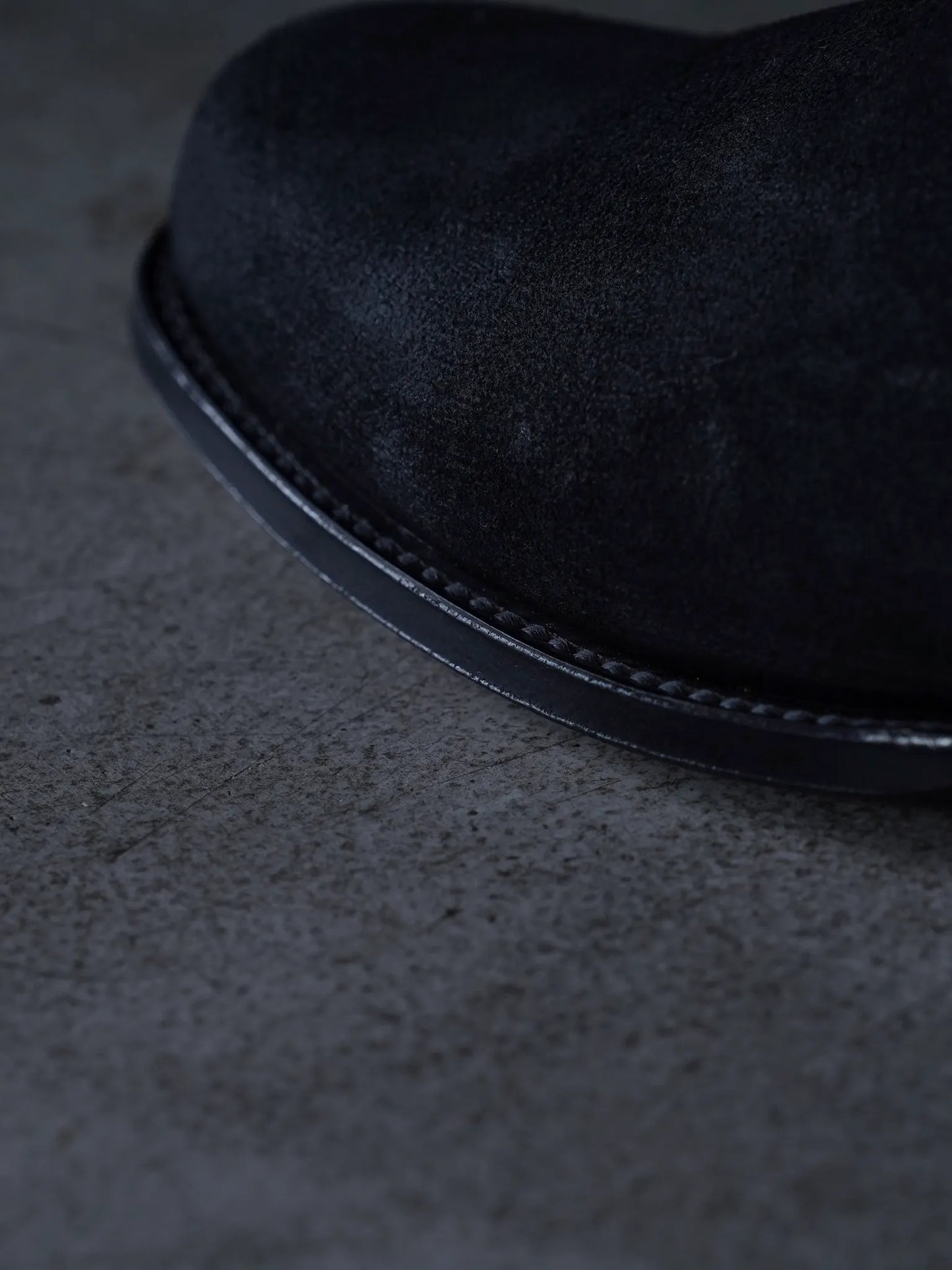Post Production | Side Zip Boots [Waxed Ezojika Suede] Black