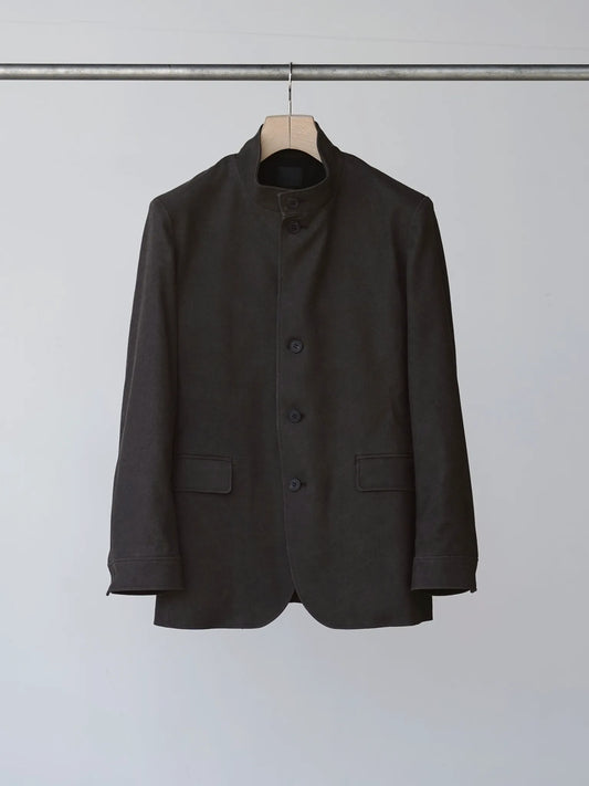 山内 | 泥染めツイル・スタンドカラージャケット doro