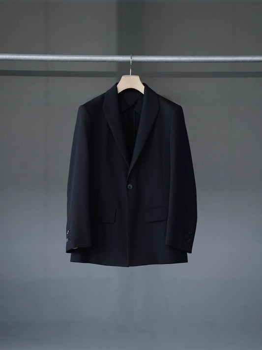 IRENISA | MODIFIED SHAWL-COLLAR JACKET BLACK