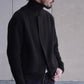 SARTO | WOOL FULL CARDIGAN STITCH HIGH NECK ZIP JACKET DARK BROWN