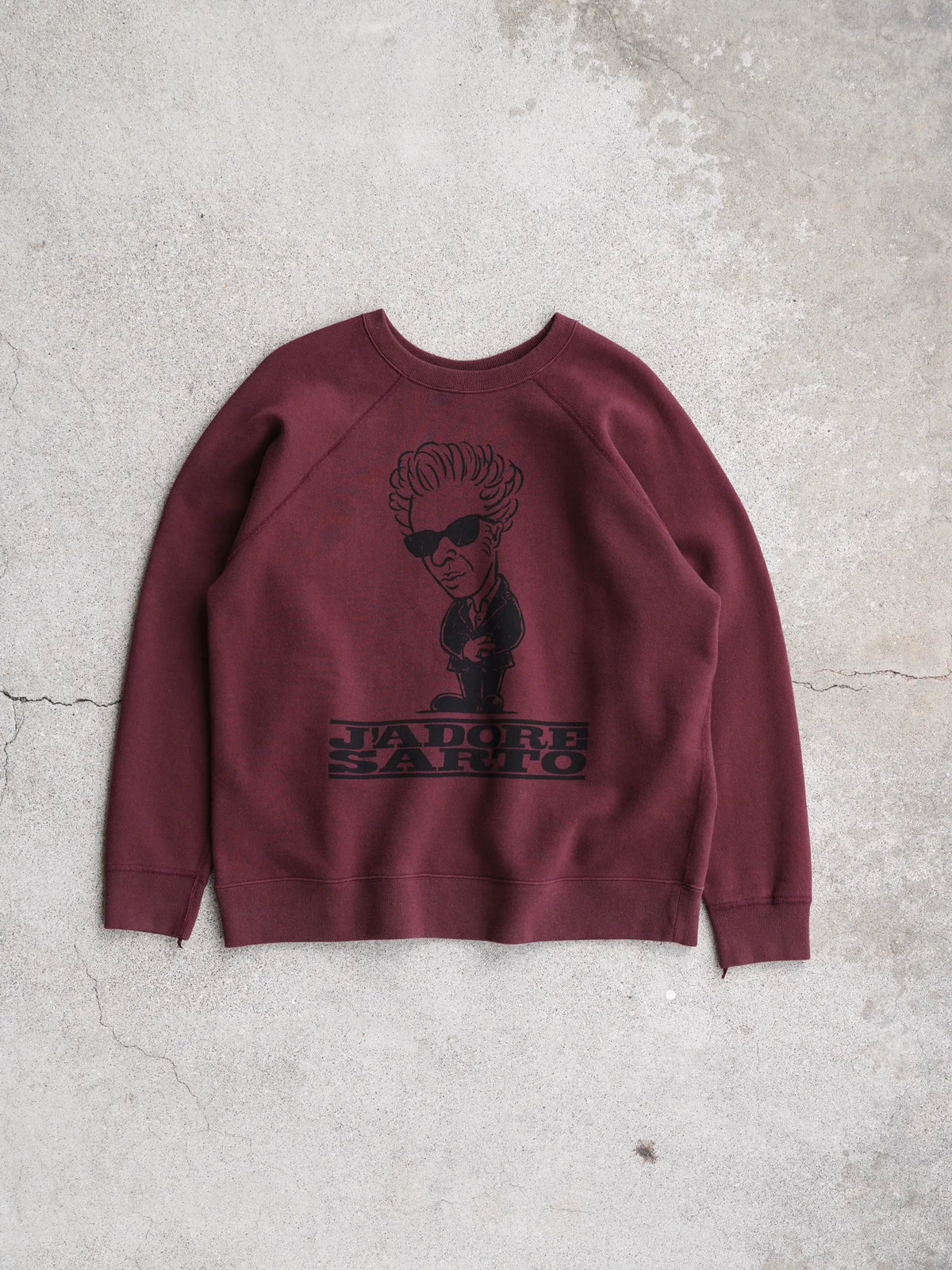 SARTO | COTTON LOOP WHEEL FILM DIRECTOR CREW NECK L/S BORDEAUX