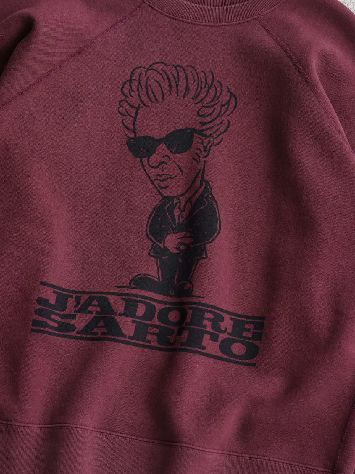 SARTO | COTTON LOOP WHEEL FILM DIRECTOR CREW NECK L/S BORDEAUX