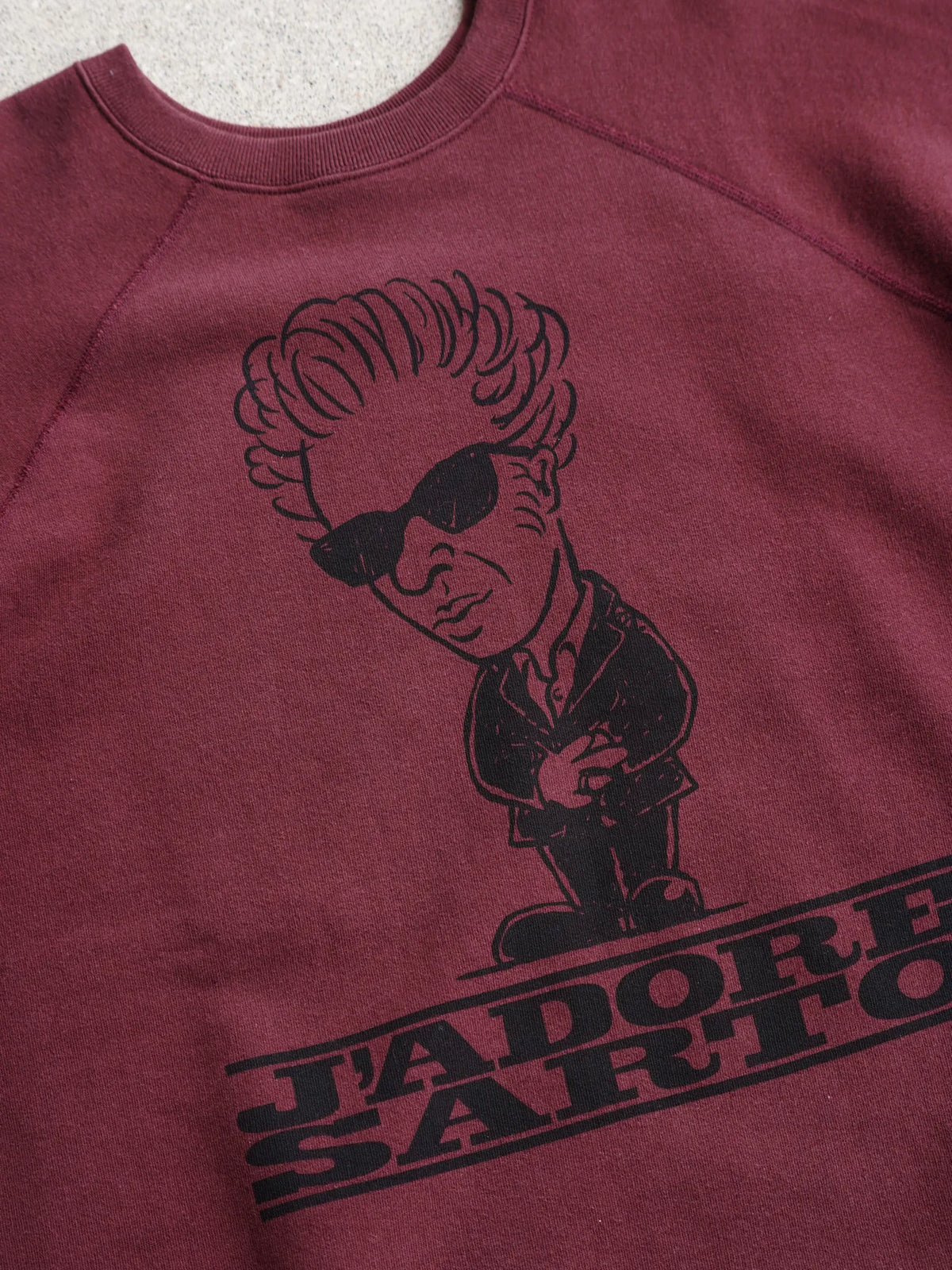 SARTO | COTTON LOOP WHEEL FILM DIRECTOR CREW NECK L/S BORDEAUX