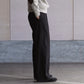 Nomàt | WOOL COTTON Staraight Pants Dark Brown