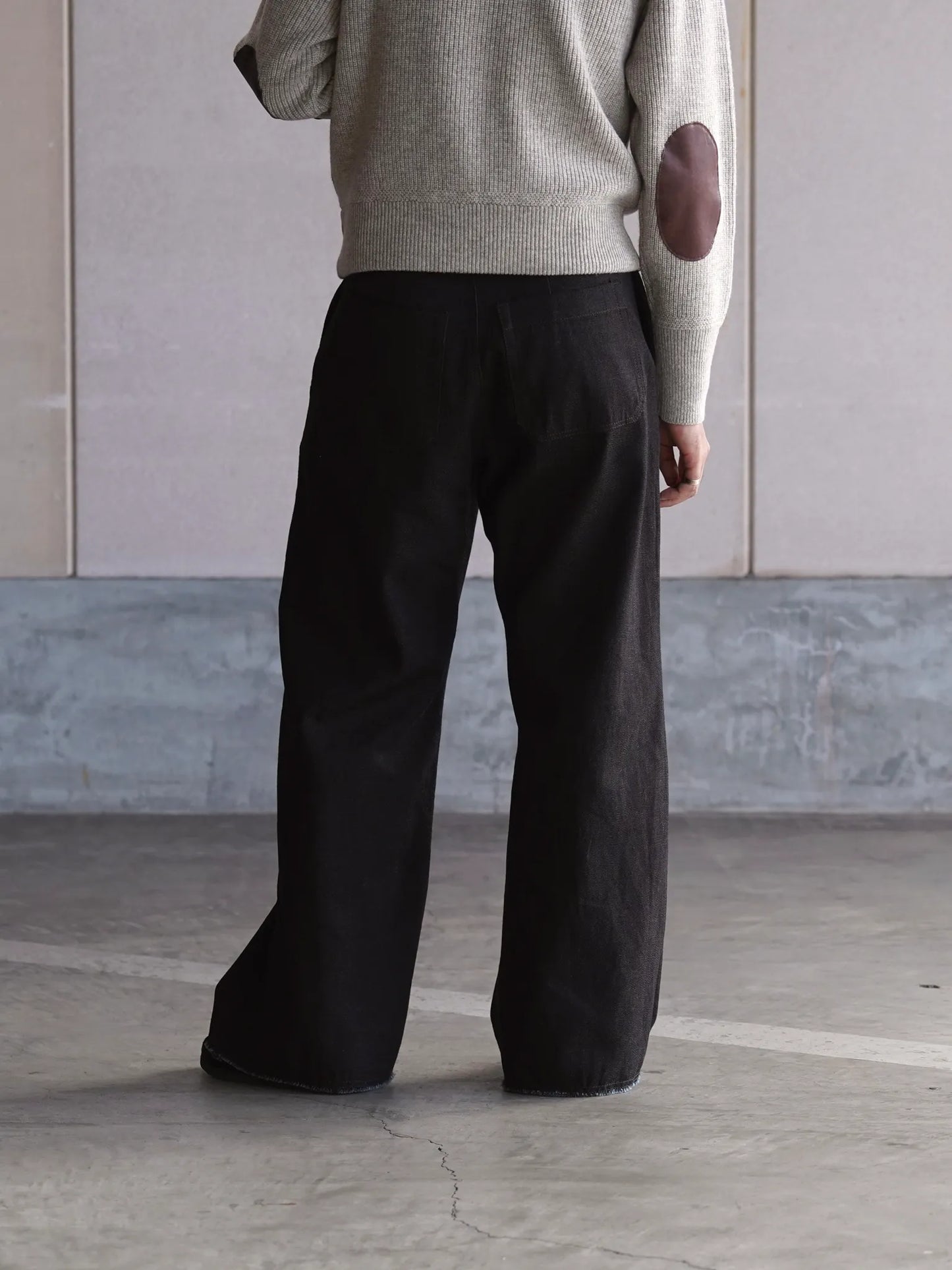 Nomàt | WOOL COTTON Staraight Pants Dark Brown