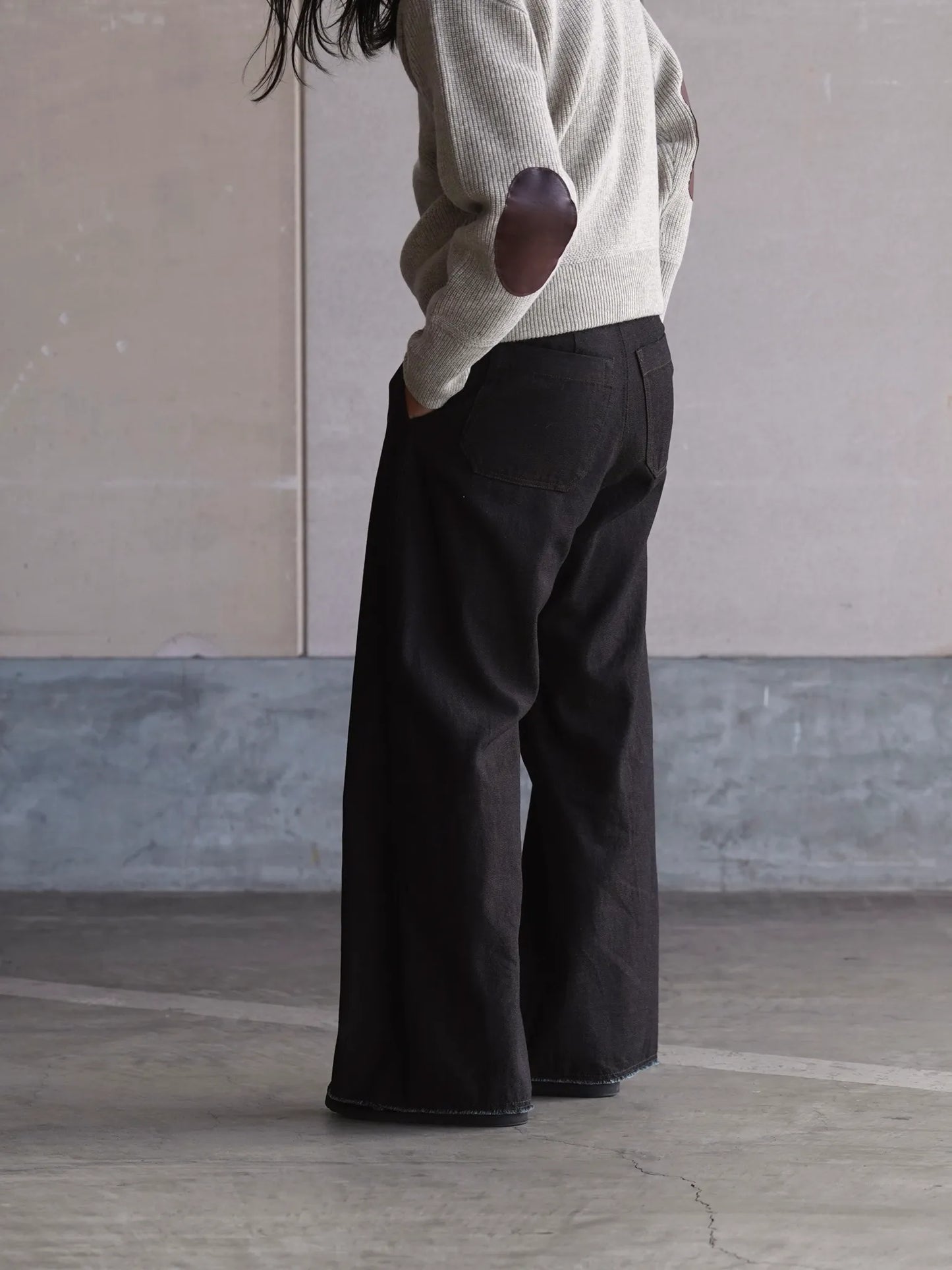 Nomàt | WOOL COTTON Staraight Pants Dark Brown