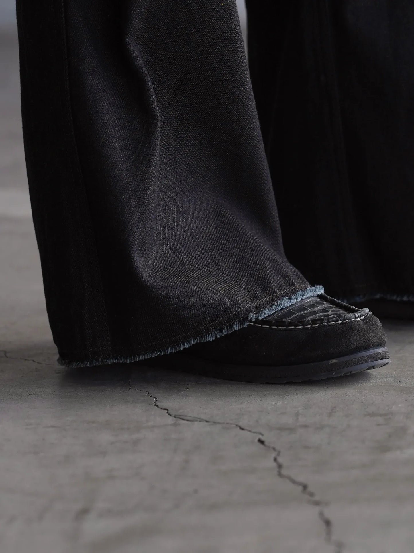 Nomàt | WOOL COTTON Staraight Pants Dark Brown