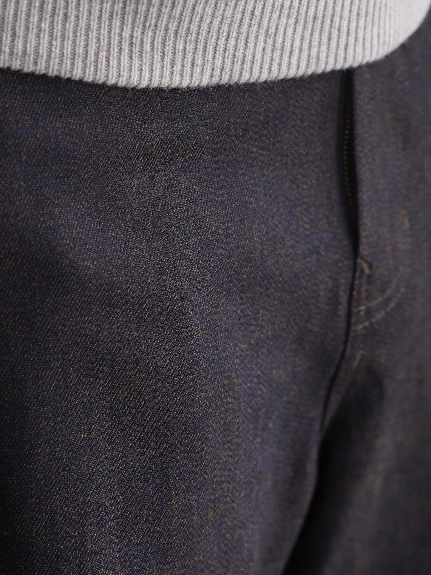 Nomàt | WOOL COTTON Staraight Pants Dark Brown