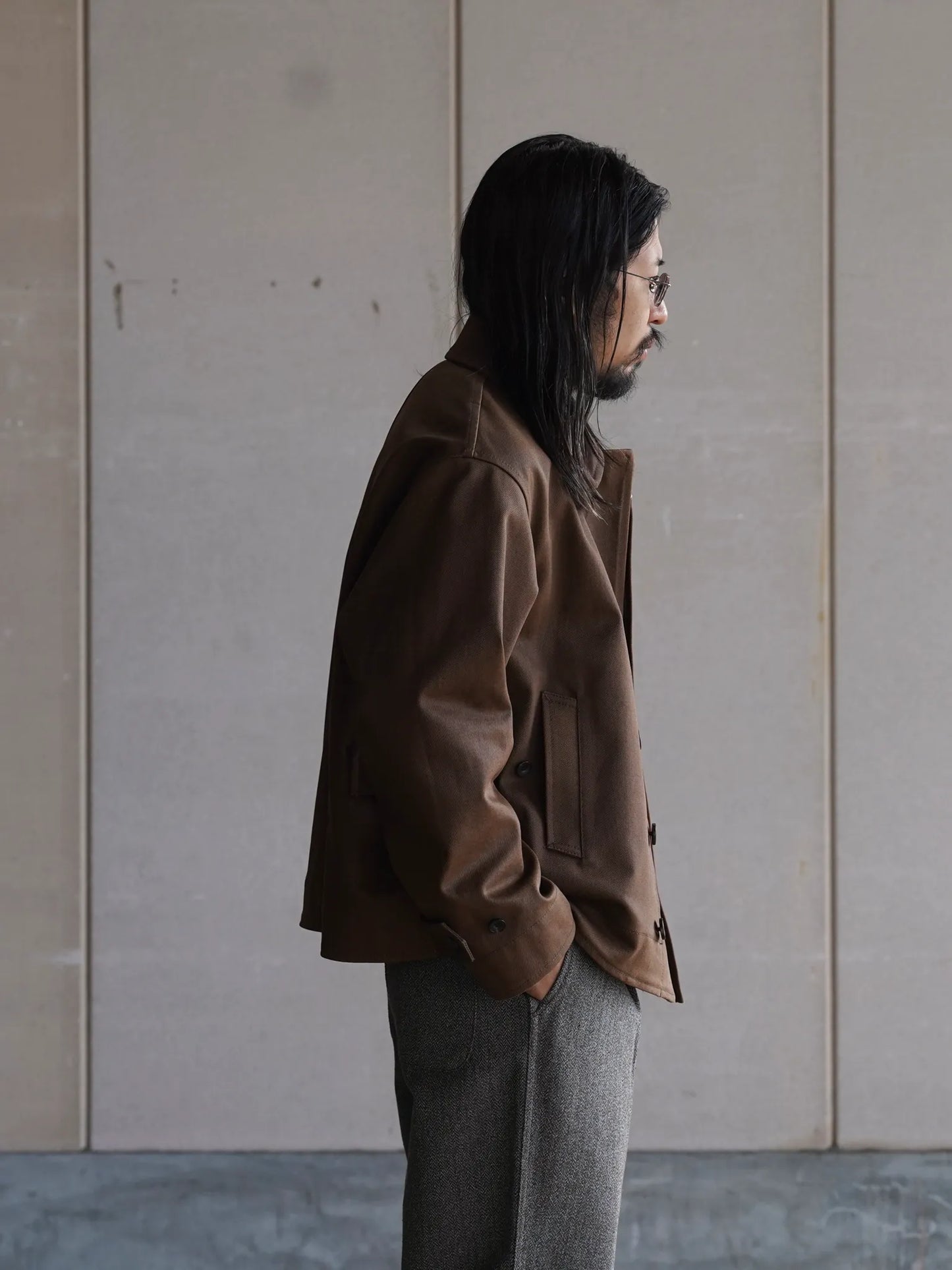 Nomàt | COTTON Hand Painted Militery Jacket Brown