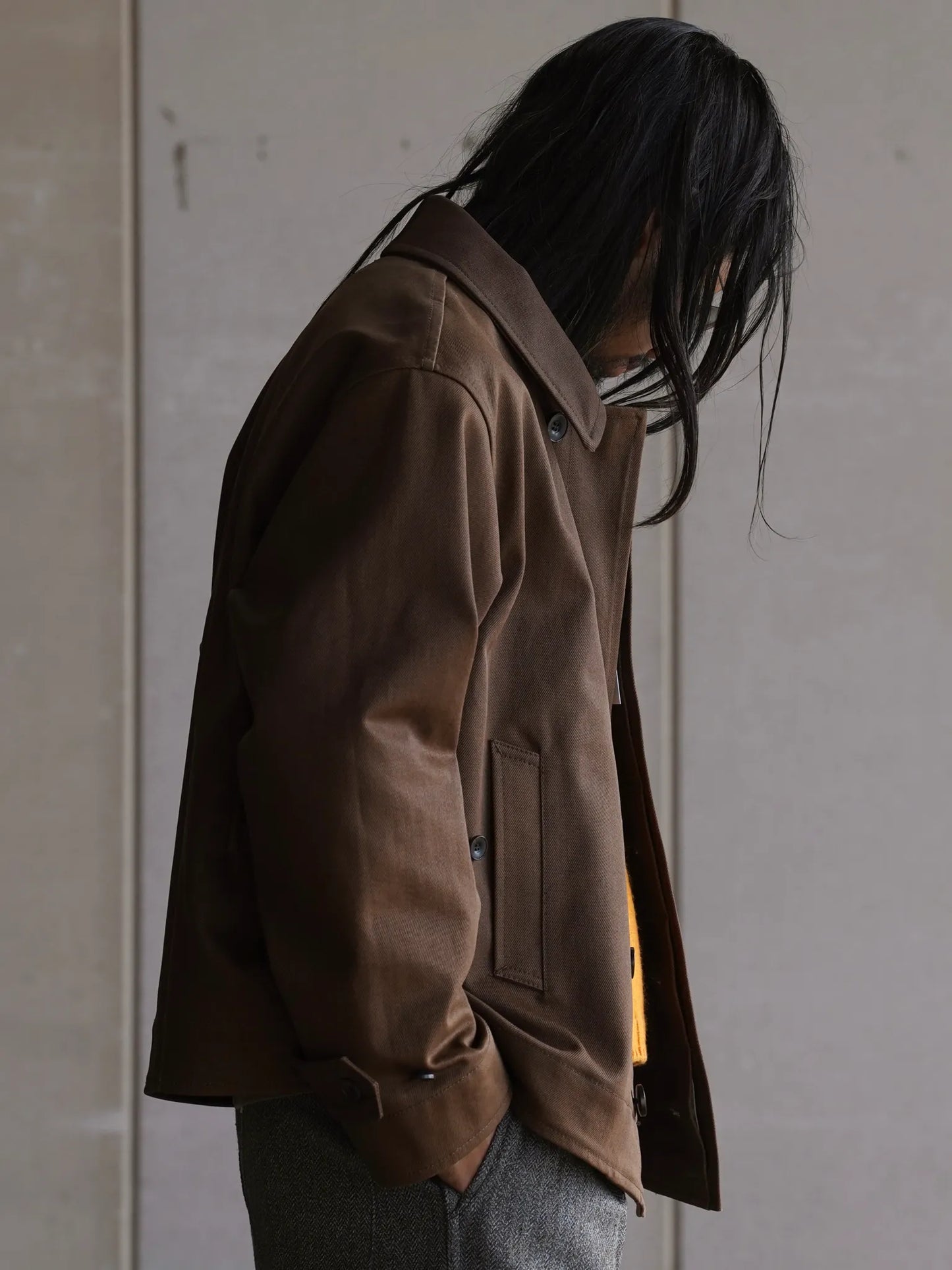 Nomàt | COTTON Hand Painted Militery Jacket Brown
