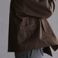 Nomàt | COTTON Hand Painted Militery Jacket Brown