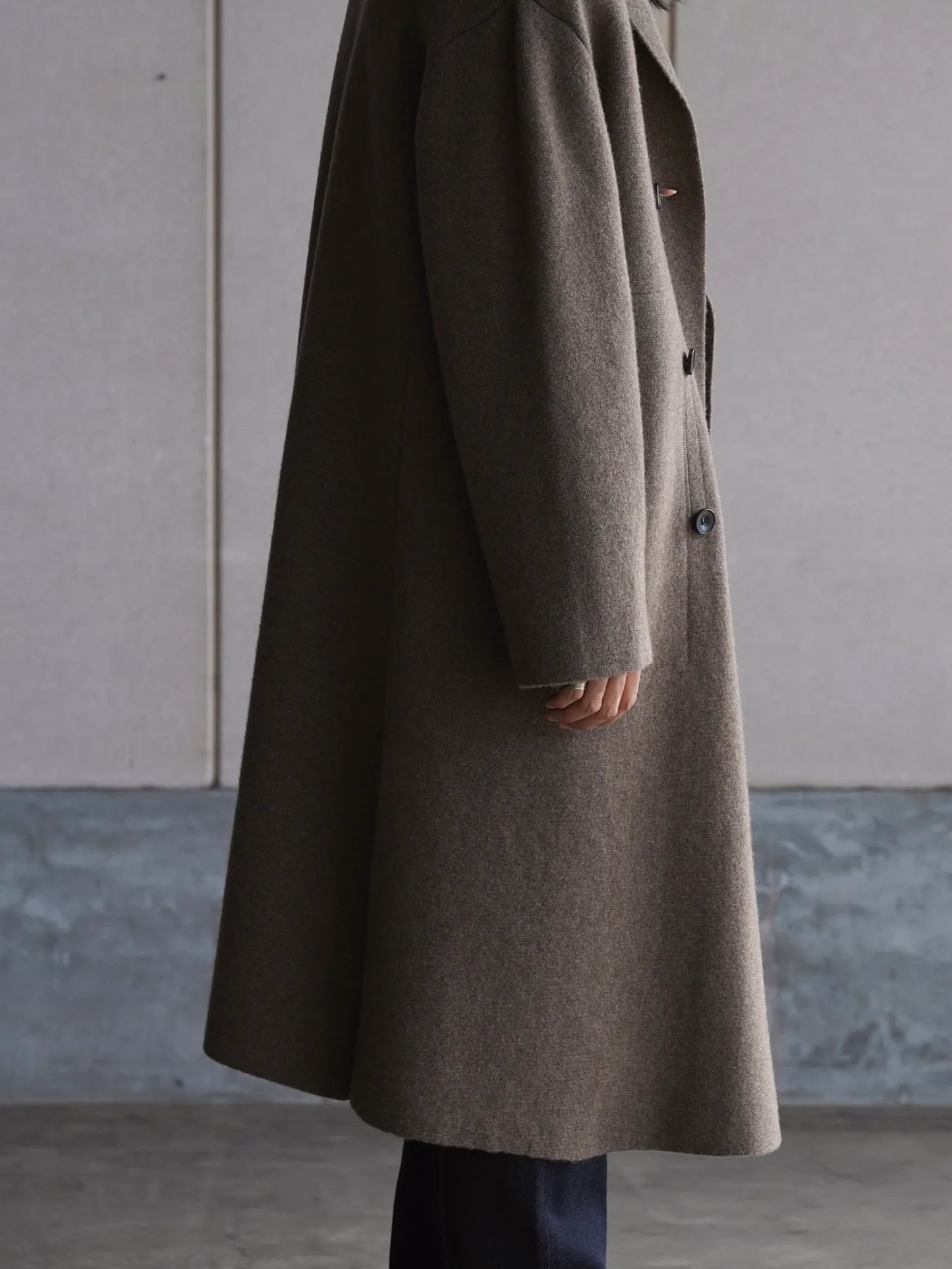 Nomàt | YAK Double Breasted Knit Coat Brown