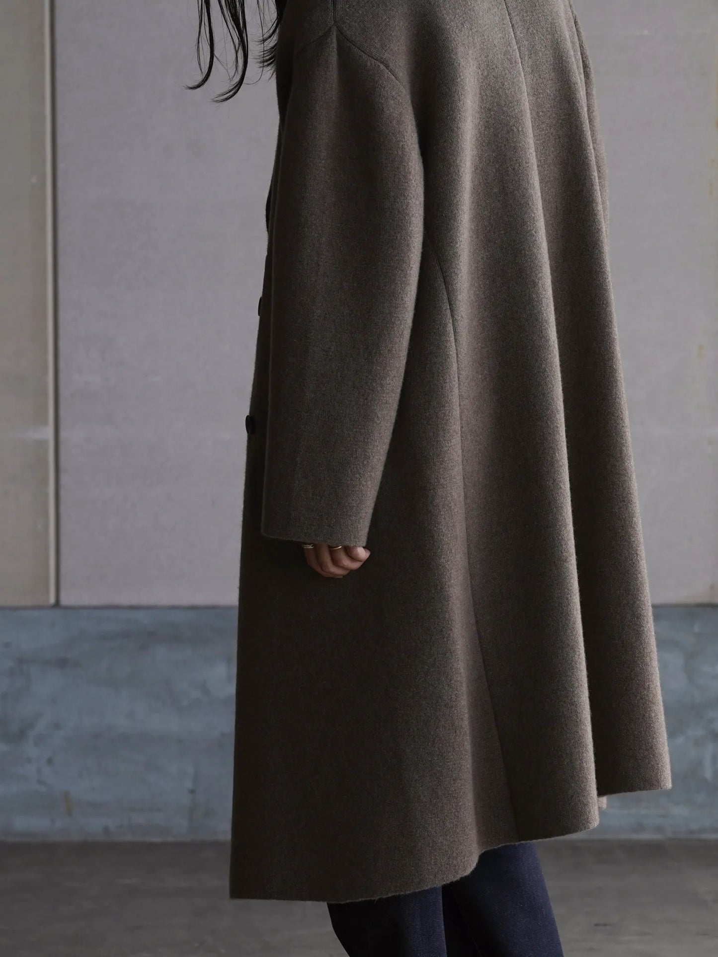 Nomàt | YAK Double Breasted Knit Coat Brown