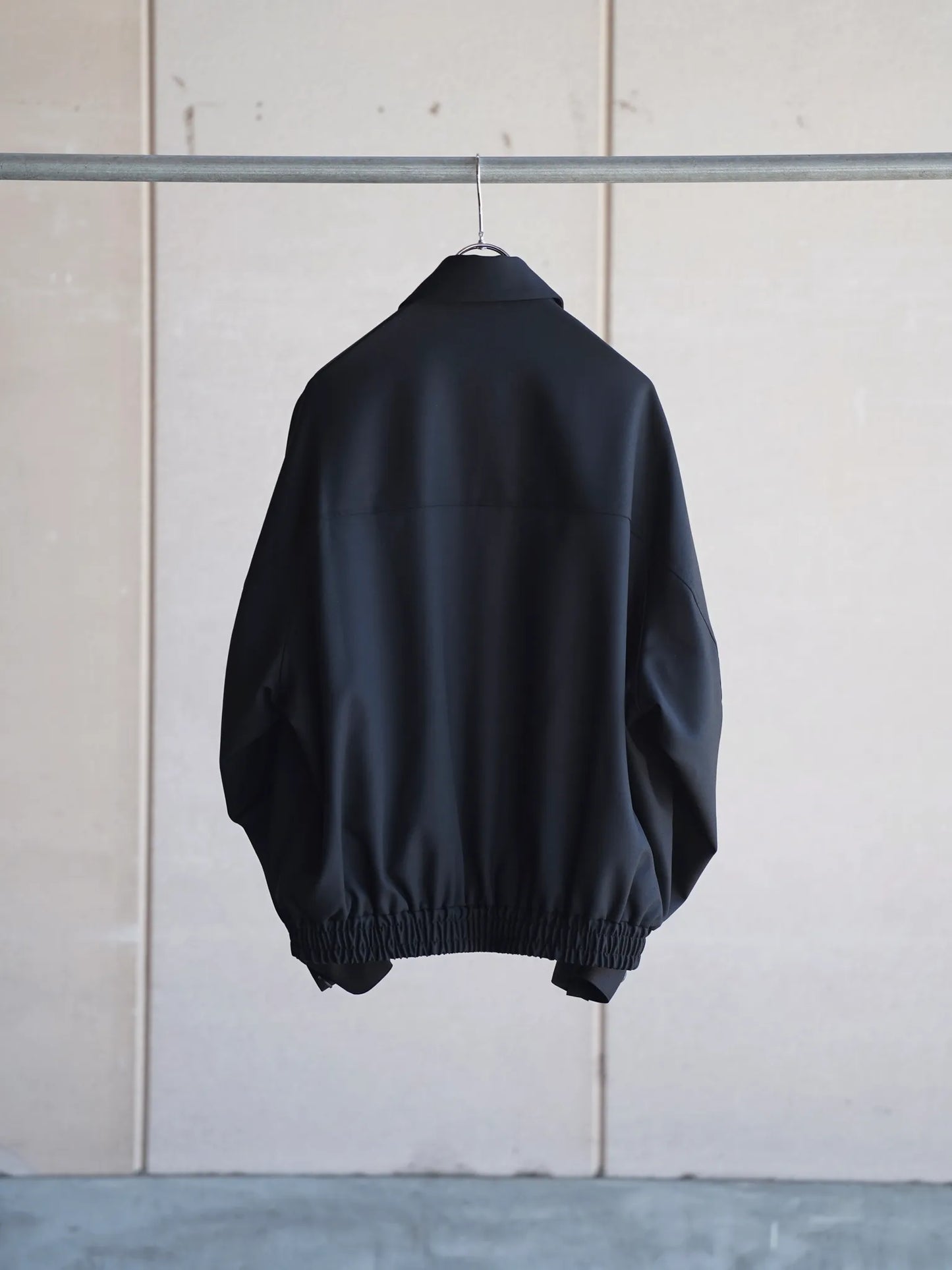 nonnotte | Draping Big Yoke Raglan Drizzler Jacket Deep Black