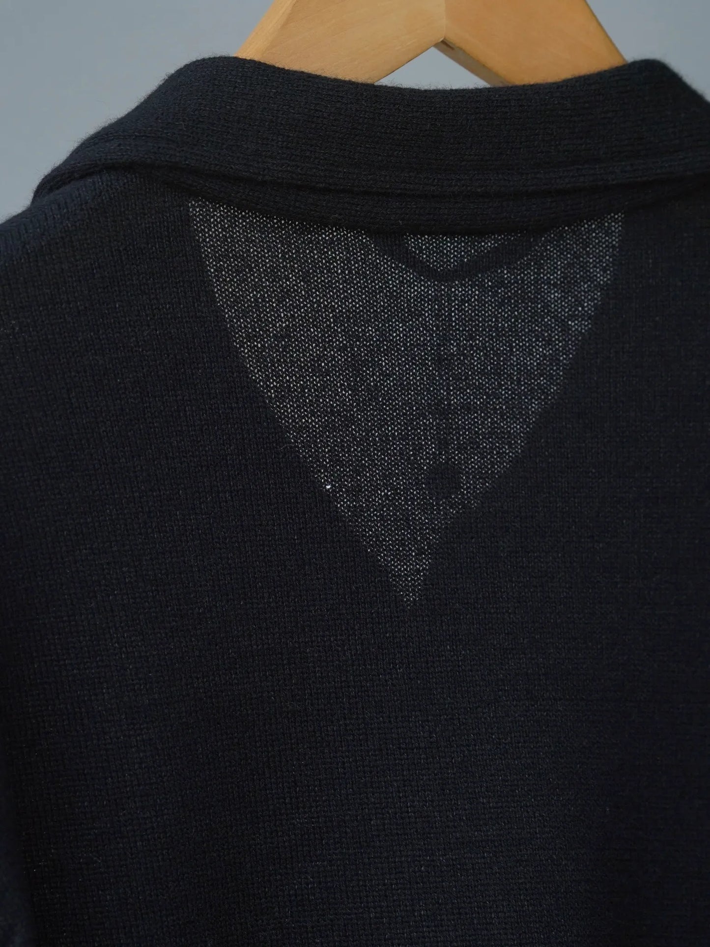 COMOLI | カシミヤ和紙 ジップショートジャケット BLACK