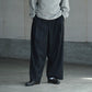 nonnotte | Draping Crotch Box Pleats One Tuck Trousers Deep Black