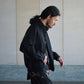 nonnotte | Draping Big Yoke Raglan Drizzler Jacket Deep Black