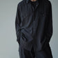 COMOLI | シルク製品染 ウエスタンシャツ BLACK