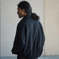 nonnotte | Draping Big Yoke Raglan Drizzler Jacket Deep Black