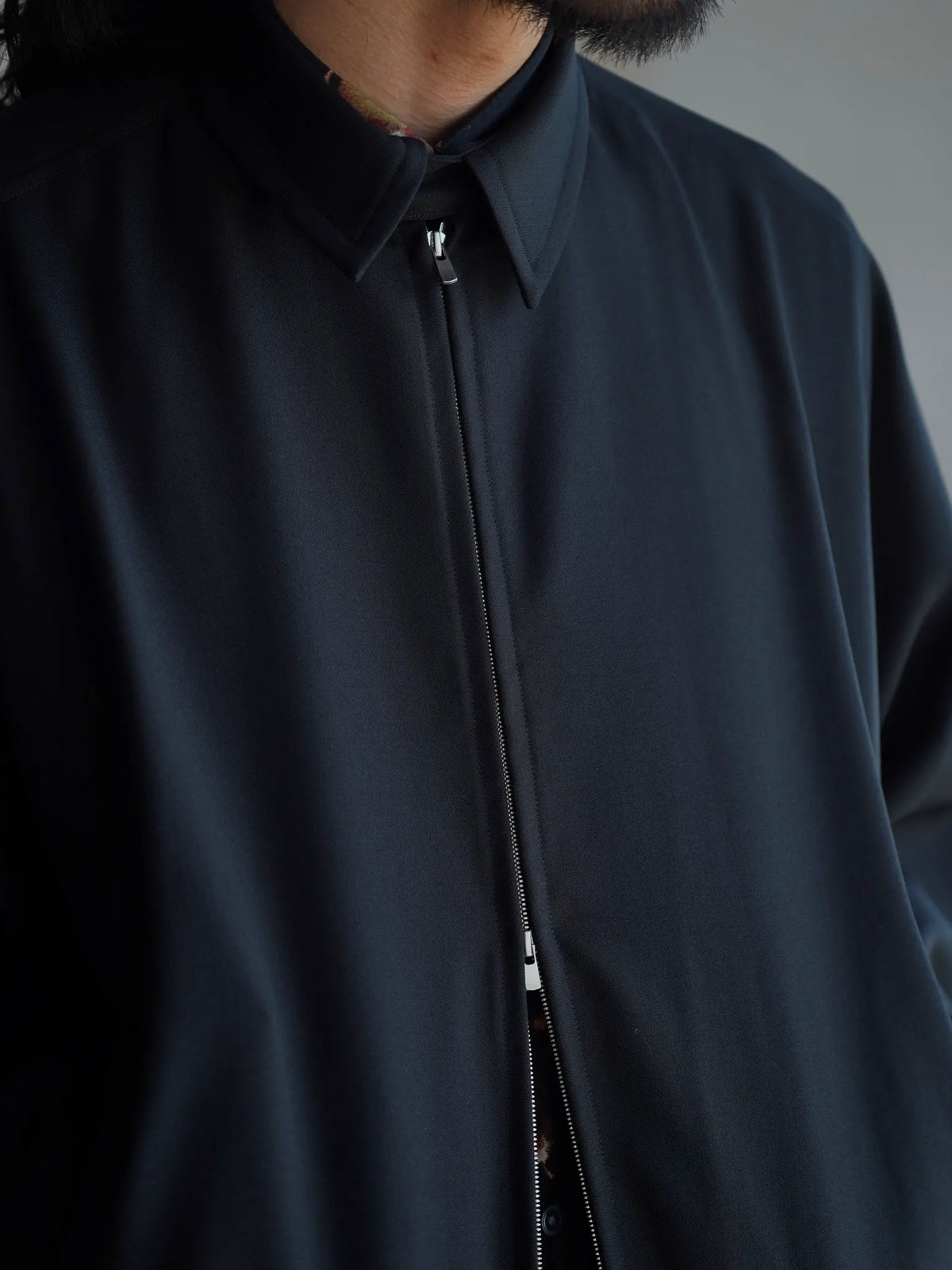 nonnotte | Draping Big Yoke Raglan Drizzler Jacket Deep Black