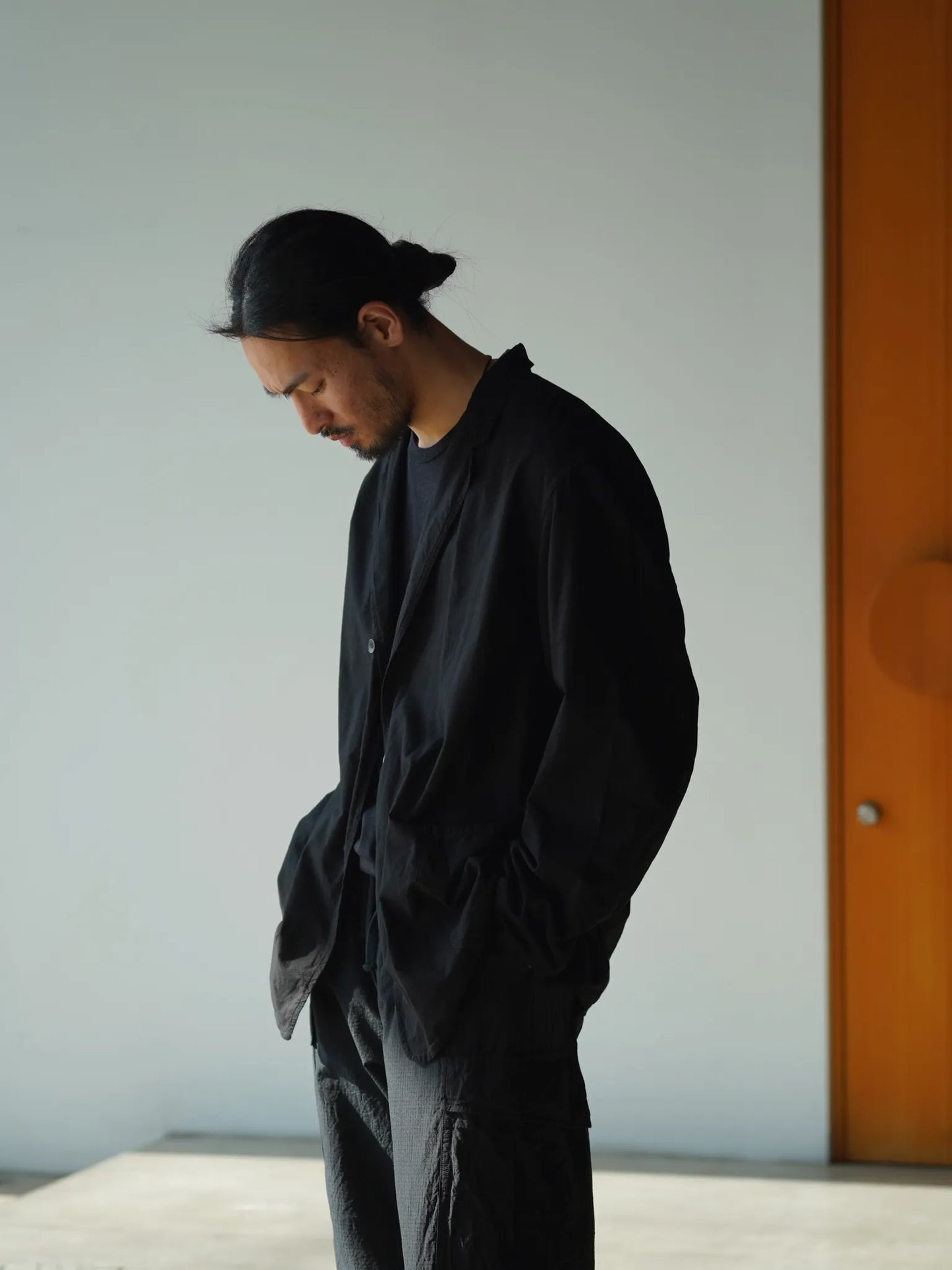 COMOLI | KHADIコットン ジャケット BLACK