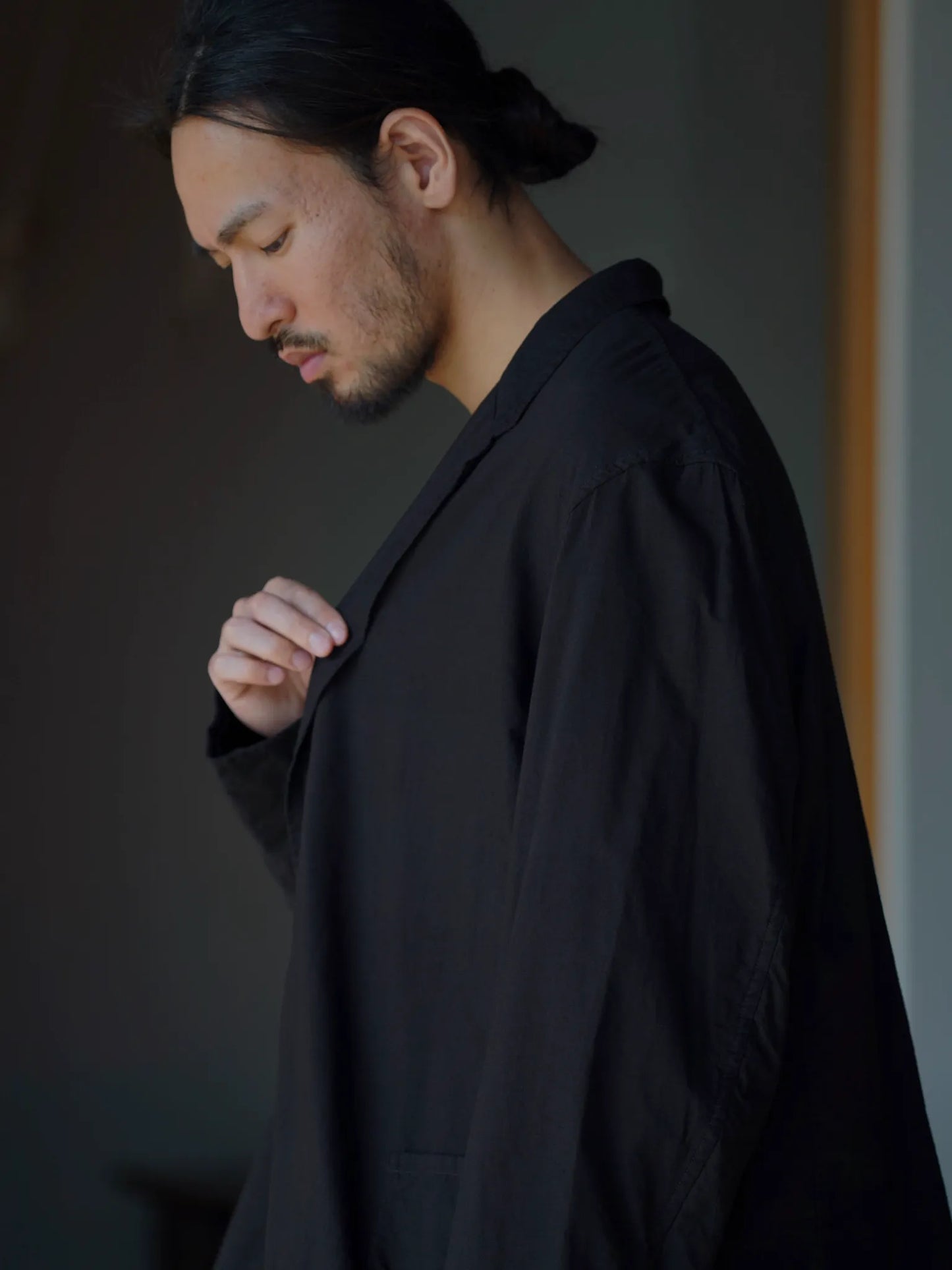 COMOLI | KHADIコットン ジャケット BLACK
