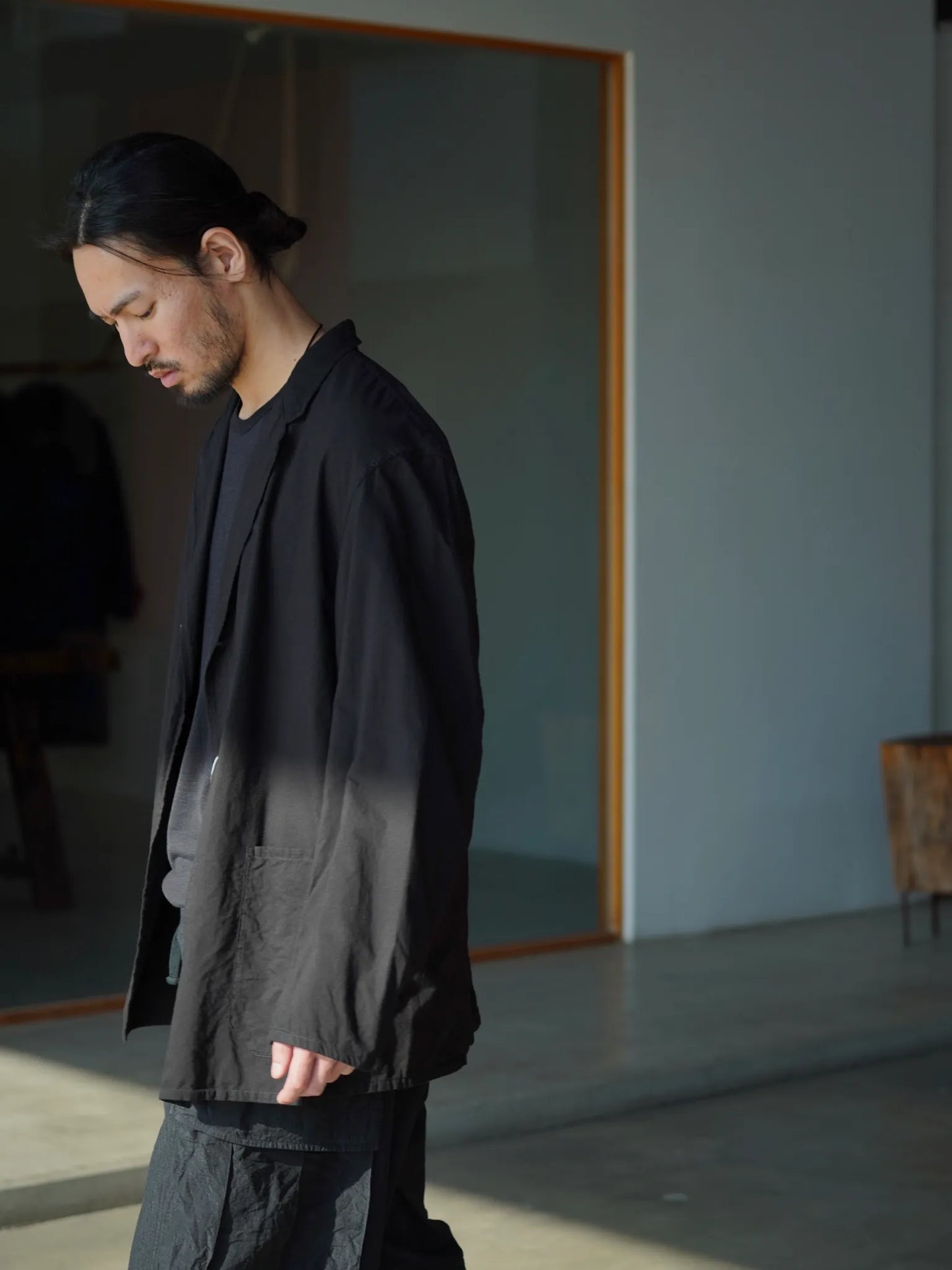 COMOLI | KHADIコットン ジャケット BLACK