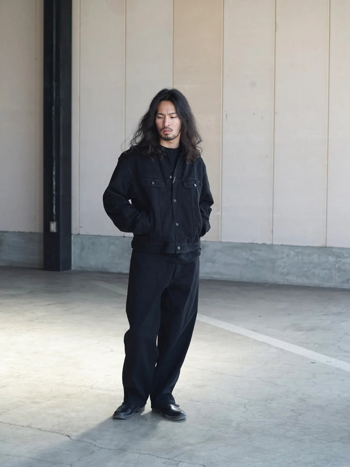 COMOLI | ブラックデニム ジャケット BLACK