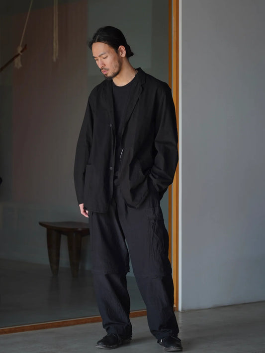 COMOLI | KHADIコットン ジャケット BLACK