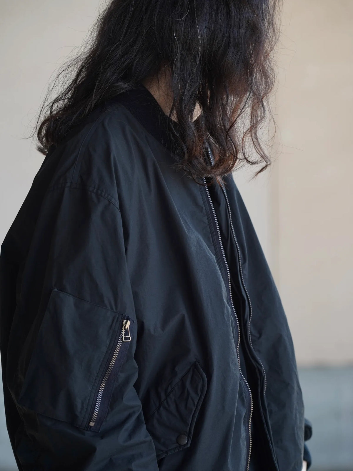 COMOLI | コットンナイロン ミリタリーブルゾン BLACK